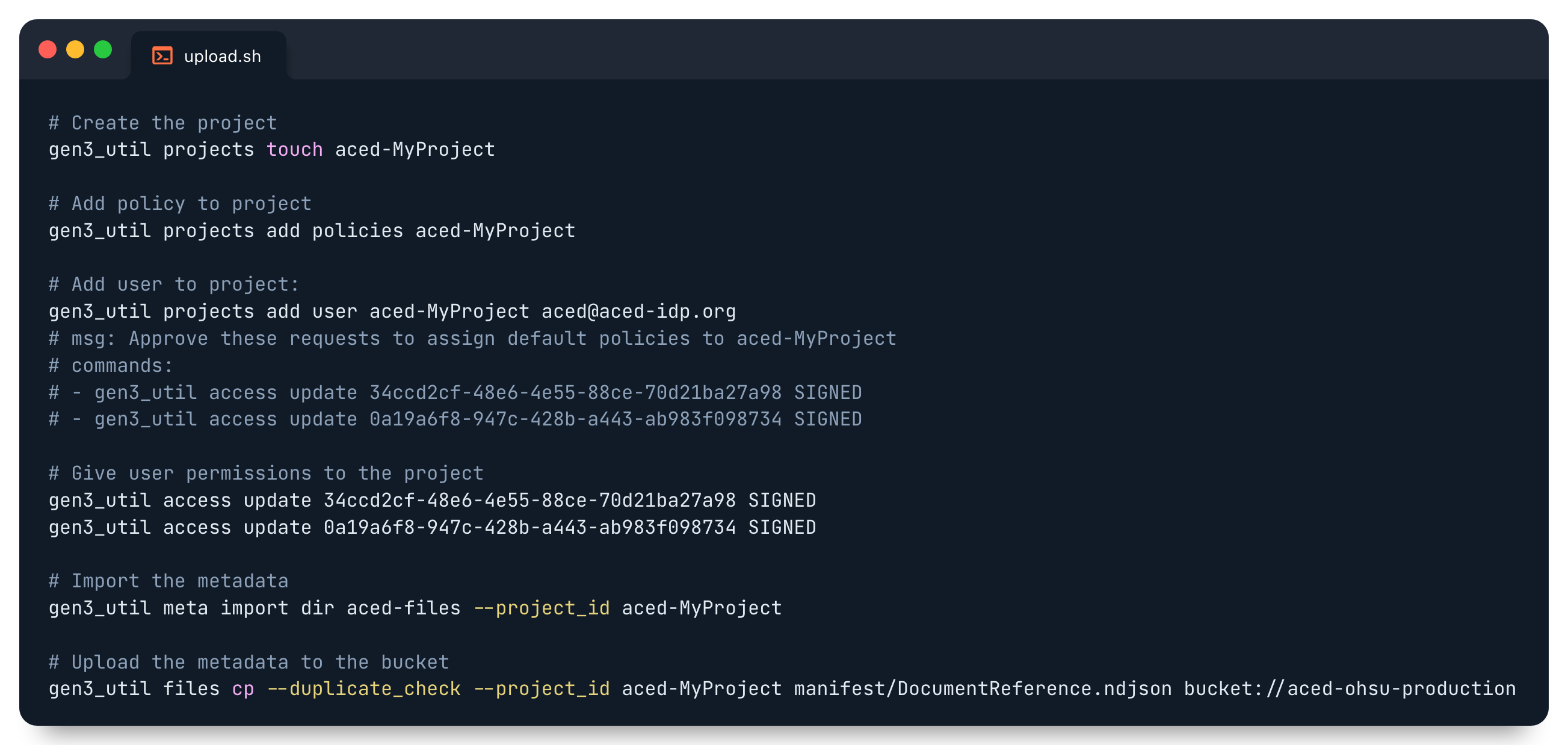 File upload workflow for governed data integration